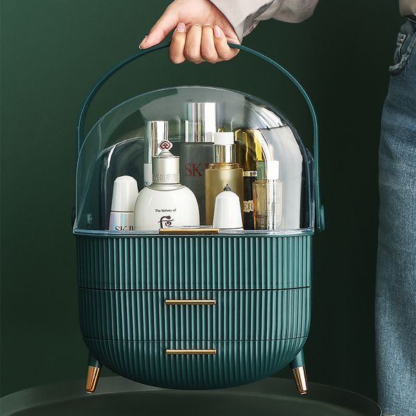 

2021 new plastic organizer make up cosmetic drawer makeup container desksundries storage box rpyp