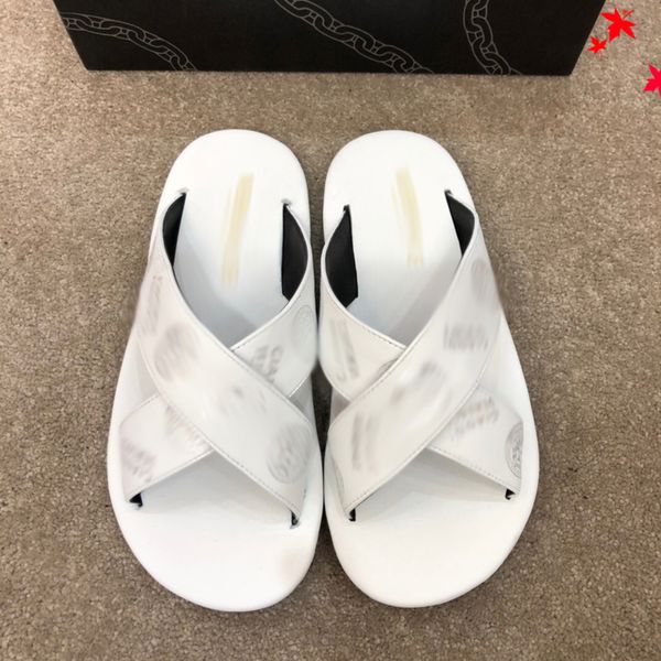 

luxurys men slippers designer rubber slides sandal mens designers flat fashion shoes beach flip flops flower with box size 39-45 -g340, Black