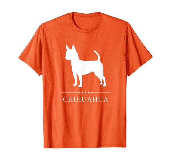 

smooth chihuahua: white silhouette t-shirt, White;black