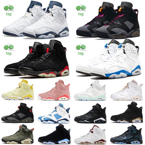 

bordeaux 6 6s jumpman men basketball shoes midnight navy unc mint foam gold hoops british khaki iron grey mens women trainers sports