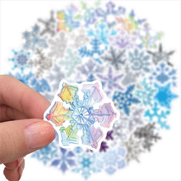 

fedex shipping wholesale 50pcs/pack christmas snowflakes stickers car luggage helmet lapskateboard decal kids toys