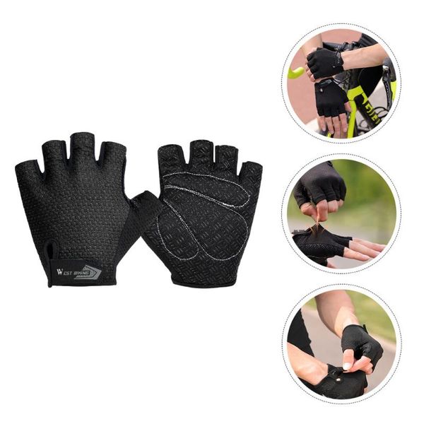 

cycling gloves 1 pair of half-finger short sports, Black