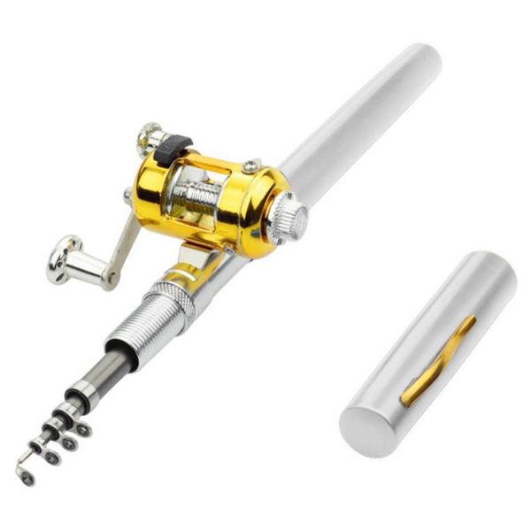 

boat fishing rods lightweight mini pen shape rod pole reel fish tackle tools