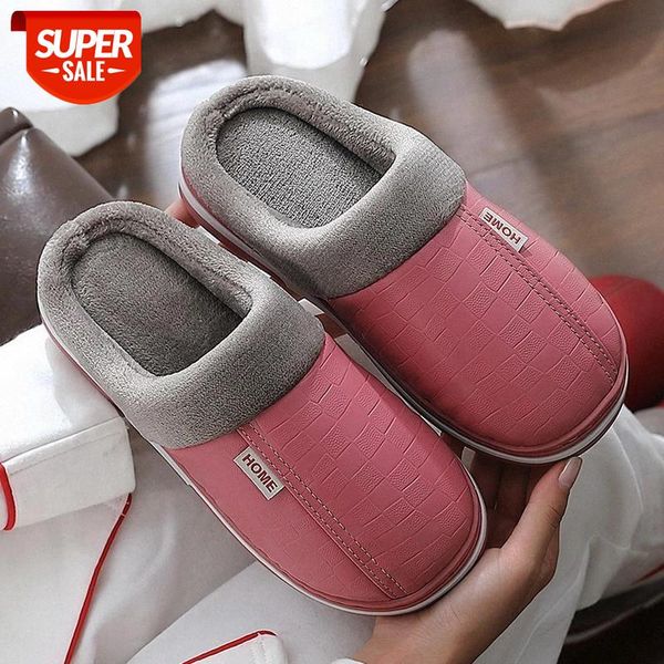 

puimentiua winter women slippers couple shoes short plush warm ladies casual non-slip soft warm house slipper indoor bedroom #sl0e, Black