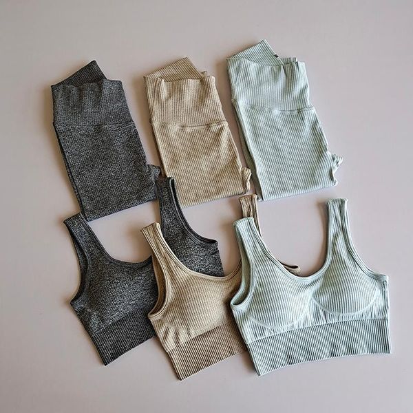 

yoga outfit women seamless sets fitness sports suits gym clothes workout set high waist sport legging+sports bras 2 piece