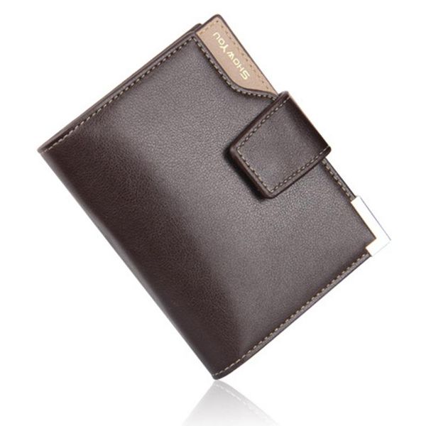 

wallets selling men pu leather multifunction wallet zipper coin pocket purse cards holder hasp small purses -b5, Red;black