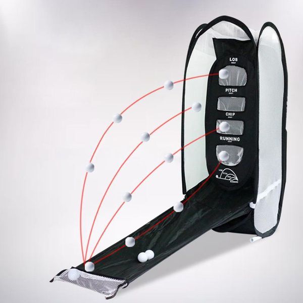 

golf training aids portable folding u-shape target hitting net indoor outdoor chipping pitching cages practice swing1