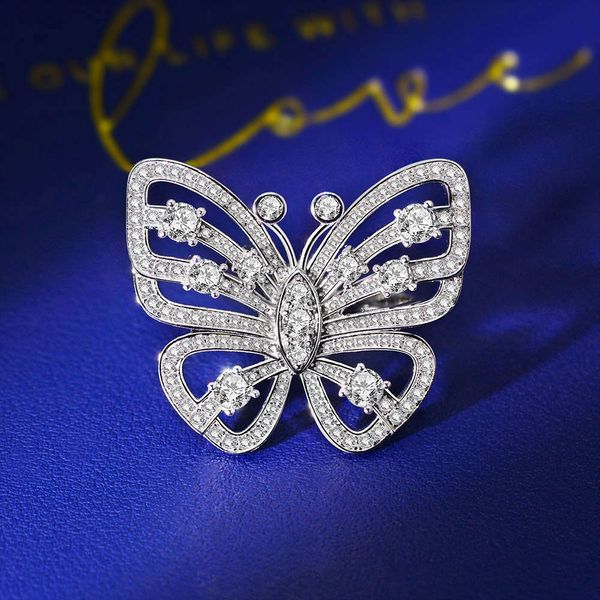 

hbp luxury 2021 new s925 pure silver butterfly series micro inlaid with diamond fashion high-end pop swomen's jewelry
