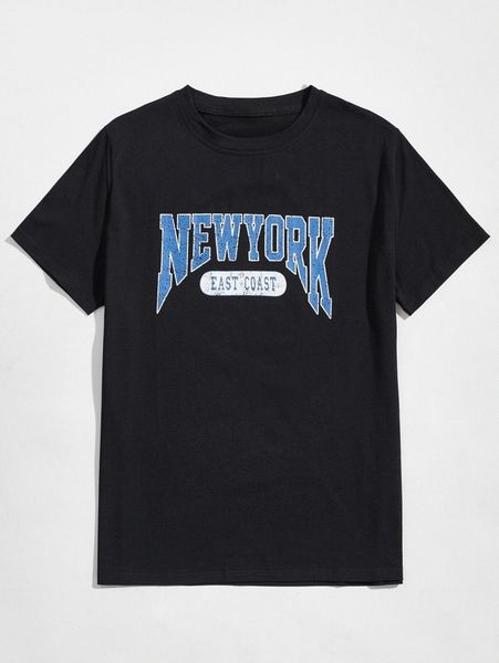 

romwe guys letter tee i22q#, White;black