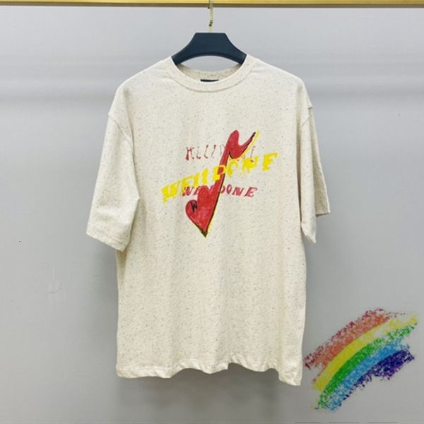 

men's t-shirts heavy fabric we11done t shirt women men 1:1 quality welldone vintage summer style tees k05v, White;black