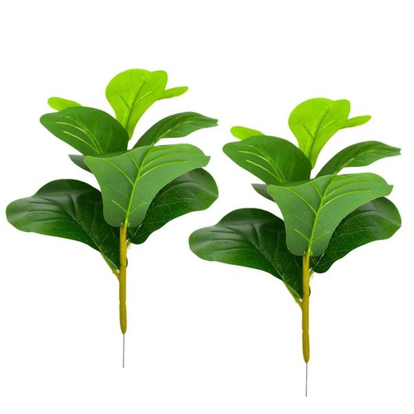 

decorative flowers & wreaths small artificial fiddle leaf tree 11inch faux ficus lyrata for home wedding courtyard indoor and outdoor decora