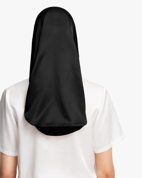 

beanie/skull caps elegant night silk bonnet sleep cap soft elastic band extra large long for braids,long natural curly hair loose hat, Blue;gray