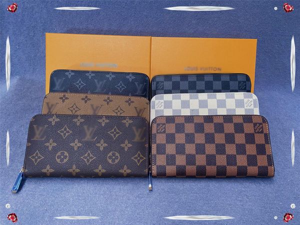 

esigners leather single zipper long wallets evening bags coin purse embossed clutch wall gglvlouisvitton yslvutton, Red;black