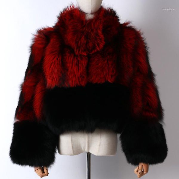 

women's fur & faux women natural jacket ladies real silver, Black