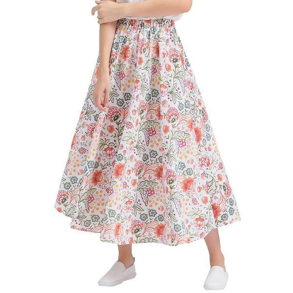 

skirts special spring summer casual print 2 color linen women 813, Black