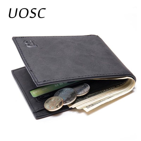 

wallets uosc fashion 2021 men mens wallet with coin bag zipper small money purses design dollar slim purse clip1, Red;black