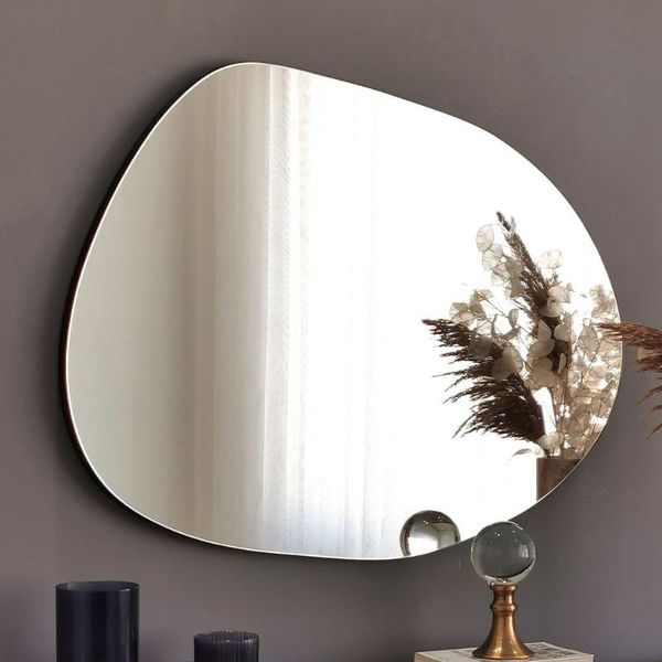 

mirrors asymmetric wall mirror 50x68x2 cm home bedroom decorative stylish decor supplies elegant hanging black creative design