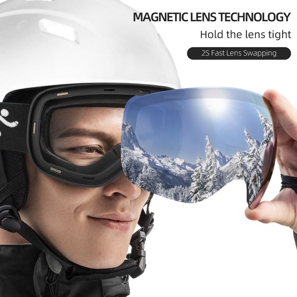 

copozz ski glasses anti fog male and female magnet myopia mountaineering equipment goggles