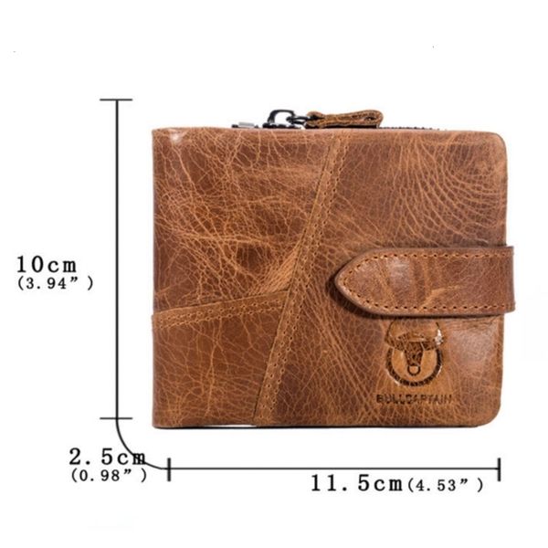 

bullcap - men's short leather wallet, leather casual wallet, standard cardholder