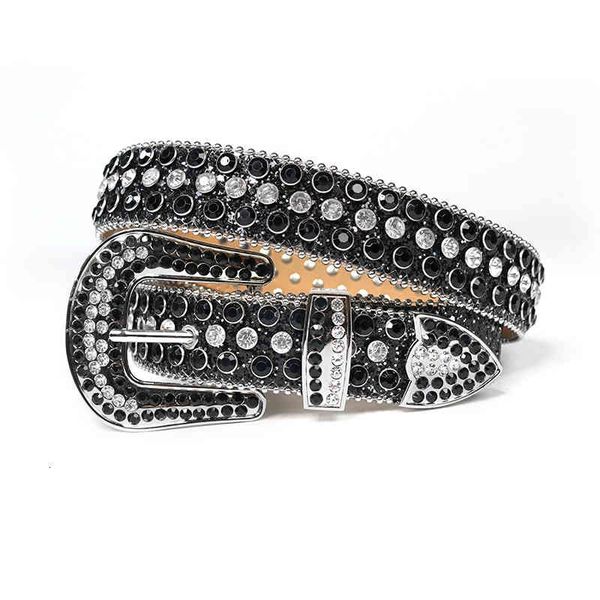 

belts western crystal cowgirl cowboy rhinestones bling luxury strap studded belt for women men pin buckle jeans yrjt, Black;brown