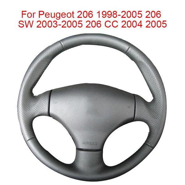 

steering wheel covers customized original car cover for 206 1998-2005 sw cc leather braid auto