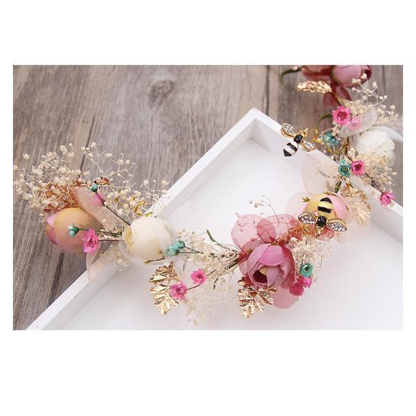 

handmade natural flower vine bridal tiara crown bride chaplet headpiece women wedding decoration for hair jewelry acc jllzlz, Silver