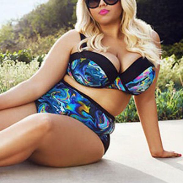 

bikinis set plus size women's bikini padded bra floral monokini bathing swimwear swimsuit