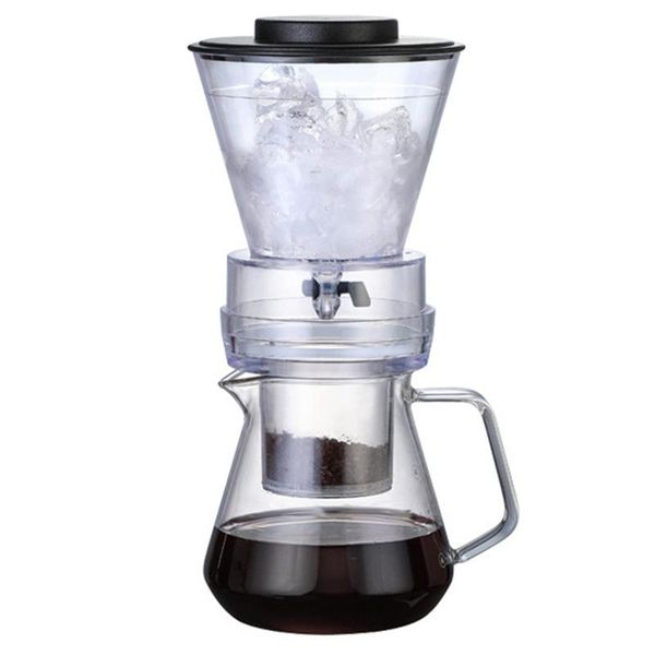 

coffee pots 500ml drip maker ice drops high borosilicate glass pp material