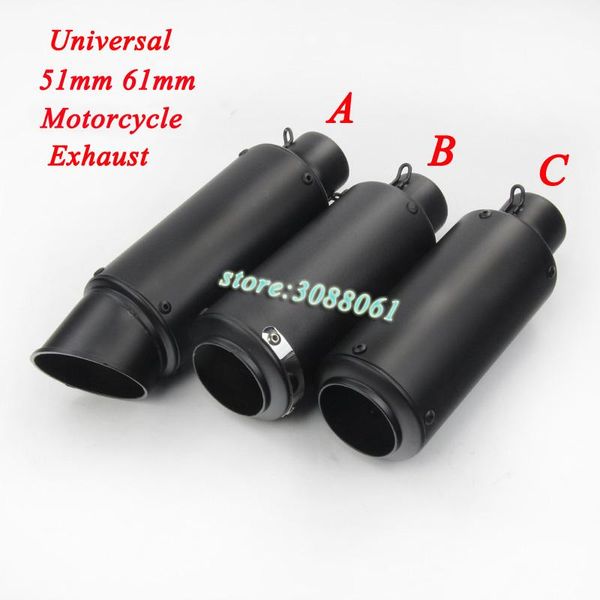 

motorcycle exhaust system universal 51mm 60mm sc gp escape modified scooter muffler for s1000rr cbr1000rr z1000 er6n r6 ninja 650 mt-03