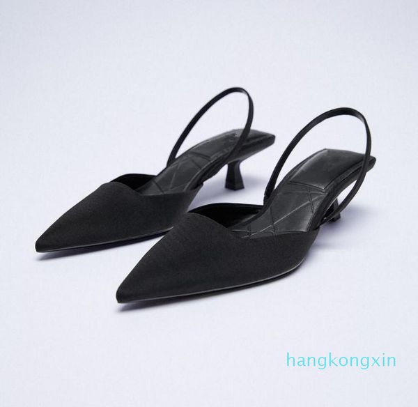 

sandals high heel sandal for women large size shoes lady 2021 suit female beige med high-heeled big girls closed stiletto fashion co, Black