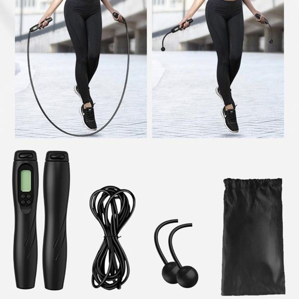 

jump ropes dual mode skipping rope, speed rope with led digital calorie counter, 3.0m weighted
