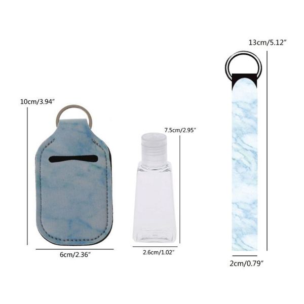 

portable 1 oz refillable empty travel bottles with keychain holder set wristlet keychain bottle container wi jllxof