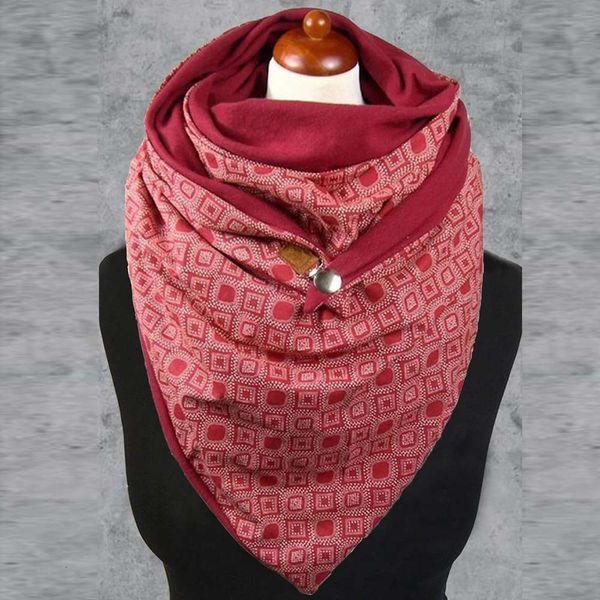 

fall 2020 buy women's cotton malaysian thermal button scarf, Blue;black