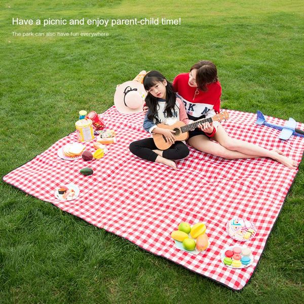 

outdoor camping travel mat fashion plaid waterproof beach picnic blanket