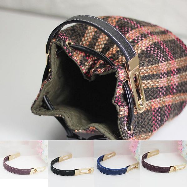 

bag parts & accessories 31cm handle short strap shoulder handbag pu leather belt high quality, Black