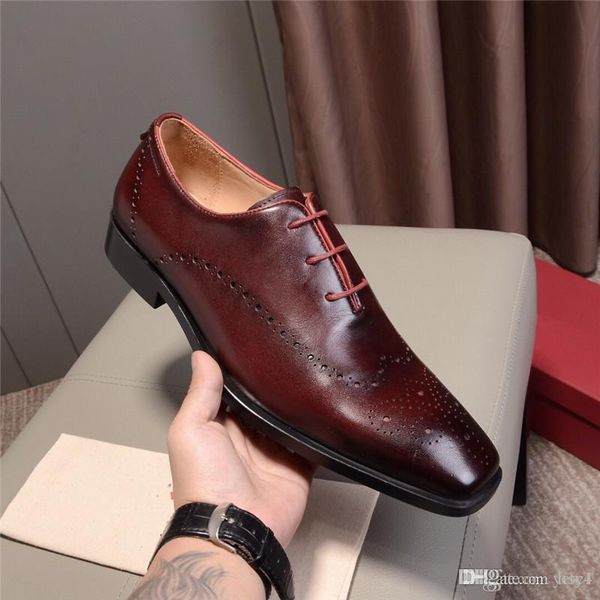 

mi mens black white wingtip dress shoes spectator oxfords male shoes designer brown gents suit brogues shoe grooms wedding shoes for man 33
