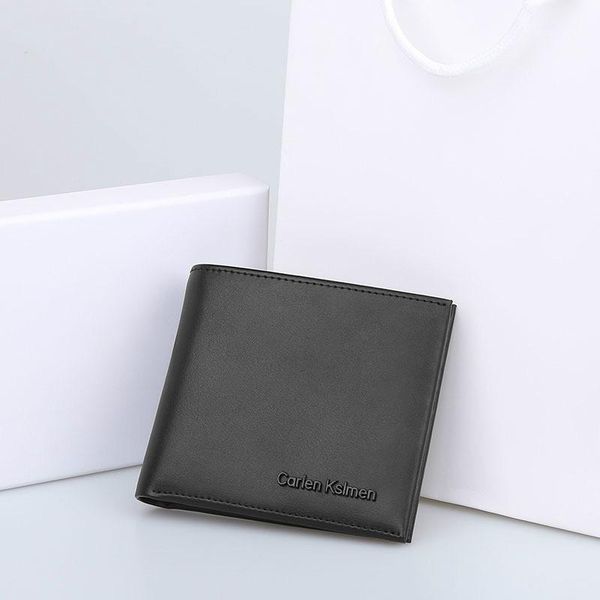 

wallets men's wallet short leather korean business suit gift men, Red;black