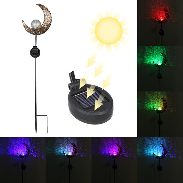 

2021 new 5 colors decorate quintal lighting path landscape sun moon moved solar energy to air light garden qyto