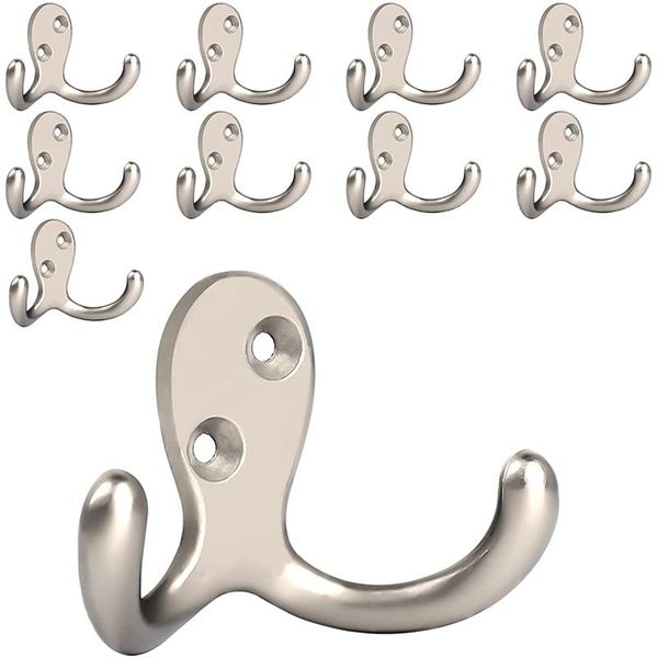 

kitchen storage & organization double prong robe wall hooks for coats heavy duty towel hanger hook bathroom bedroom coat mounted