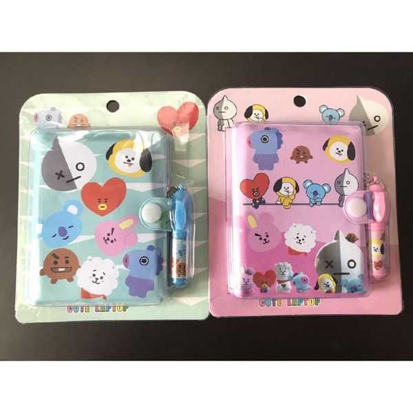 

notepads cute notebook with pen a7 animal writing pads mini pocket book for drawing korean stationery school supplies kids gift, Purple;pink