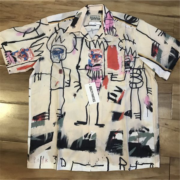 

painting tees t-shirt painting shirt streetwear tees graffiti tshirt, White;black