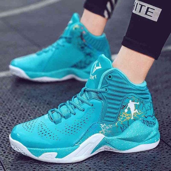 

autumn winter basketball men's high cement boots breathable casual student youth and children's sports shoes, Black