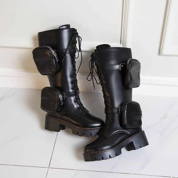 

boots platform wholesale-soled black stocking mujer-size 43 women's shoes xqbq