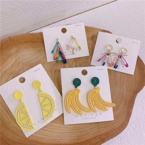 

hbp south korea dongdamen new sweet candy fruit creative pin contrast s925 silver needle fashion earrings
