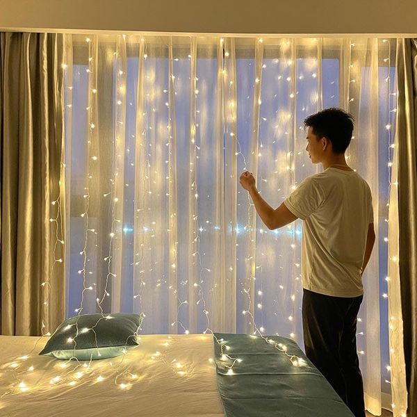 

strings led lights 5m icicle garland string waterfall droop party garden eavesdecoration outdoor home curtain christmas