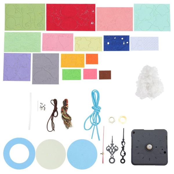 

wall clocks 1 set kids diy clock material decor