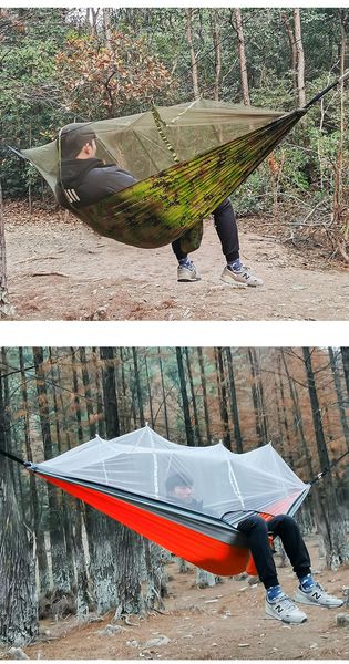 

camp furniture outdoor mosquito net hammock anti-mosquito double nylon woven indoor and camping products