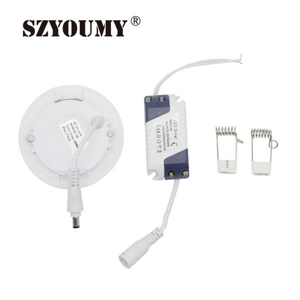 

szyoumy round led panel light 3w ac85-265v ceiling recessed downlight smd2835 ceiling lamp down light