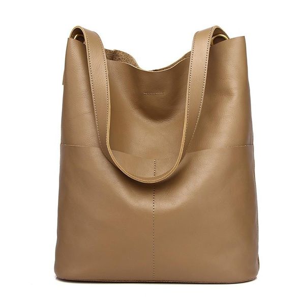 

evening bags 100% genuine leather women bag bucket shoulder large lady handbags brand designer female totes vintage crossbody