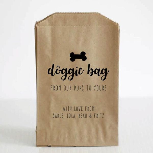 

gift wrap custom doggie bags wedding dog treat for favors personalized favor party